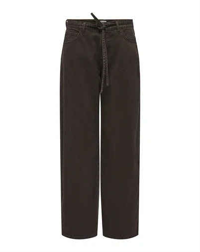 Only - ONLGianna Straight Brown Jeans - Dark Brown Denim